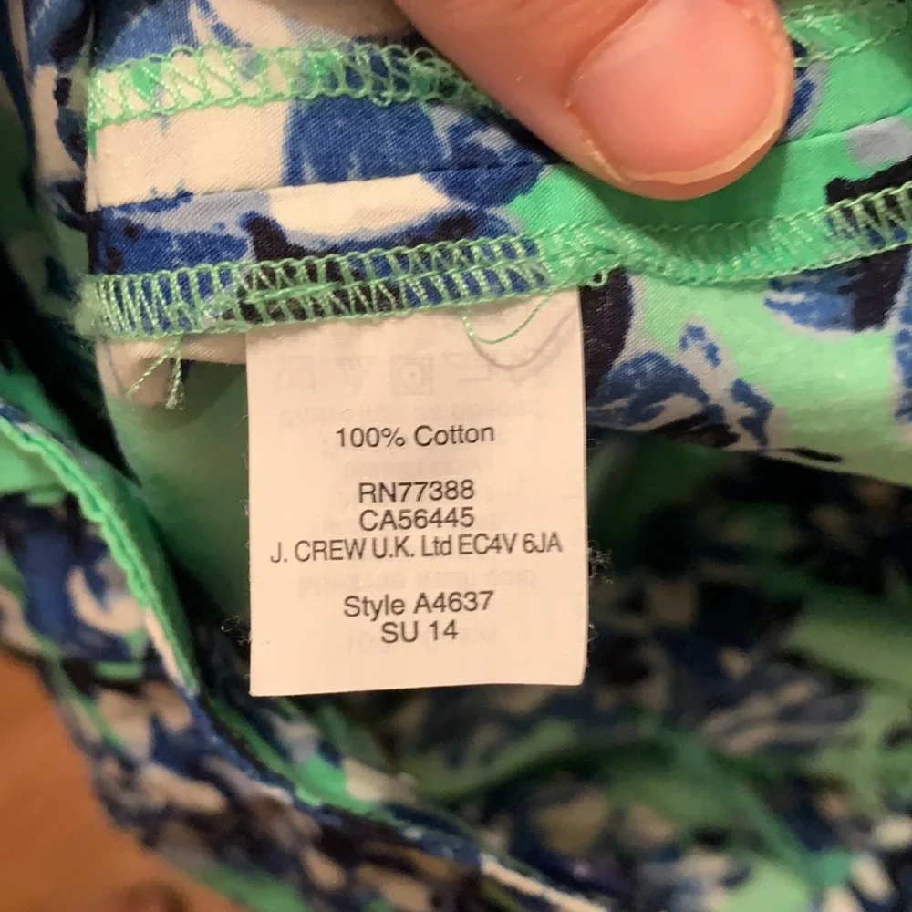 J. Crew NWOT❗️Patio Green Blue Floral Skirt